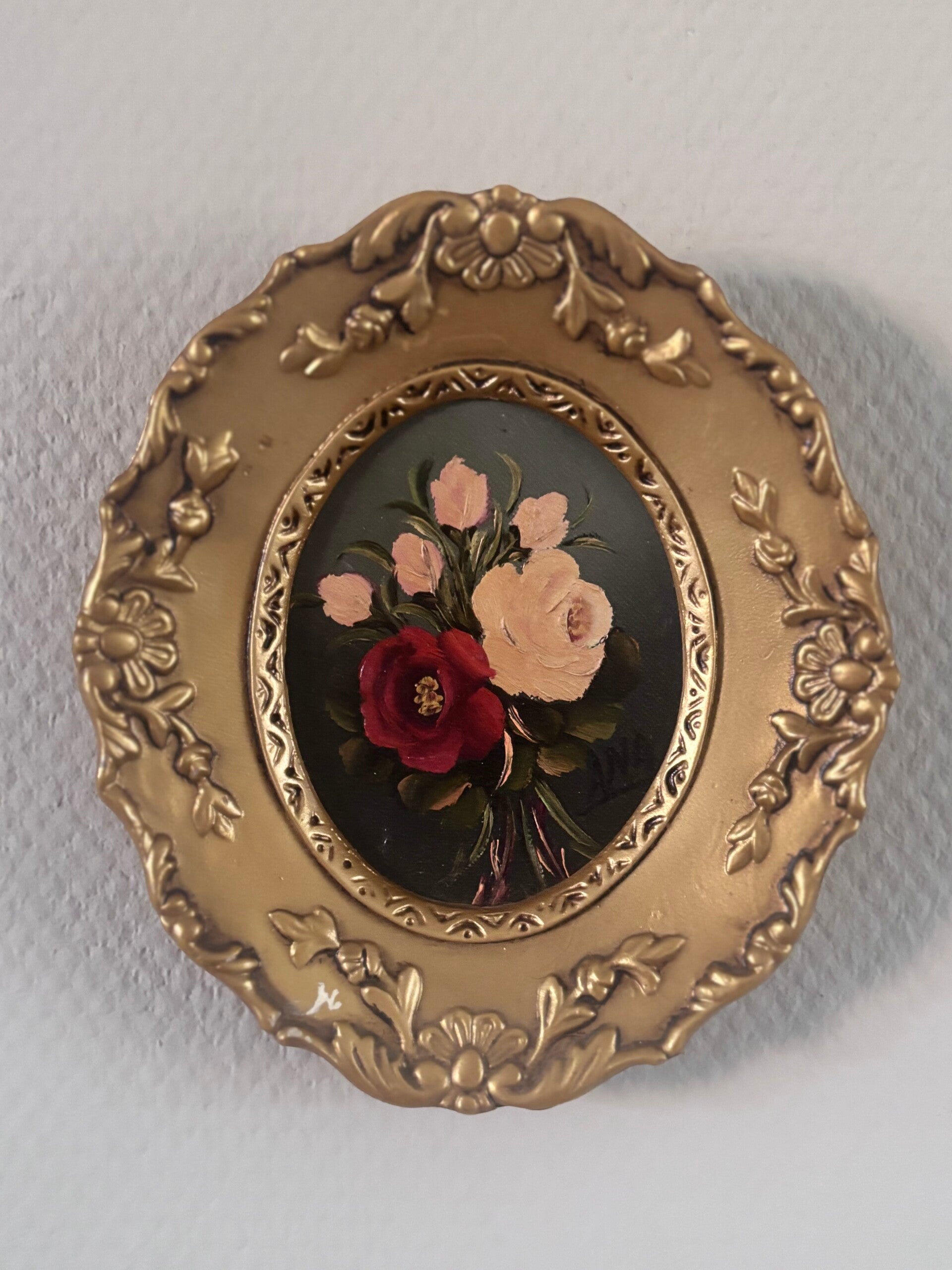 Vintage barok wandornament olieverf
