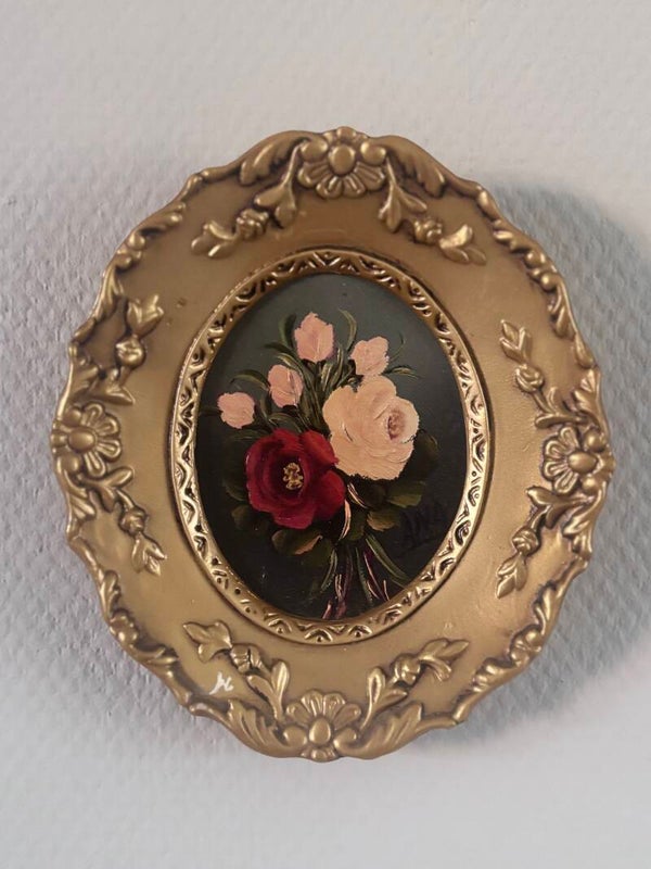 Vintage barok wandornament olieverf