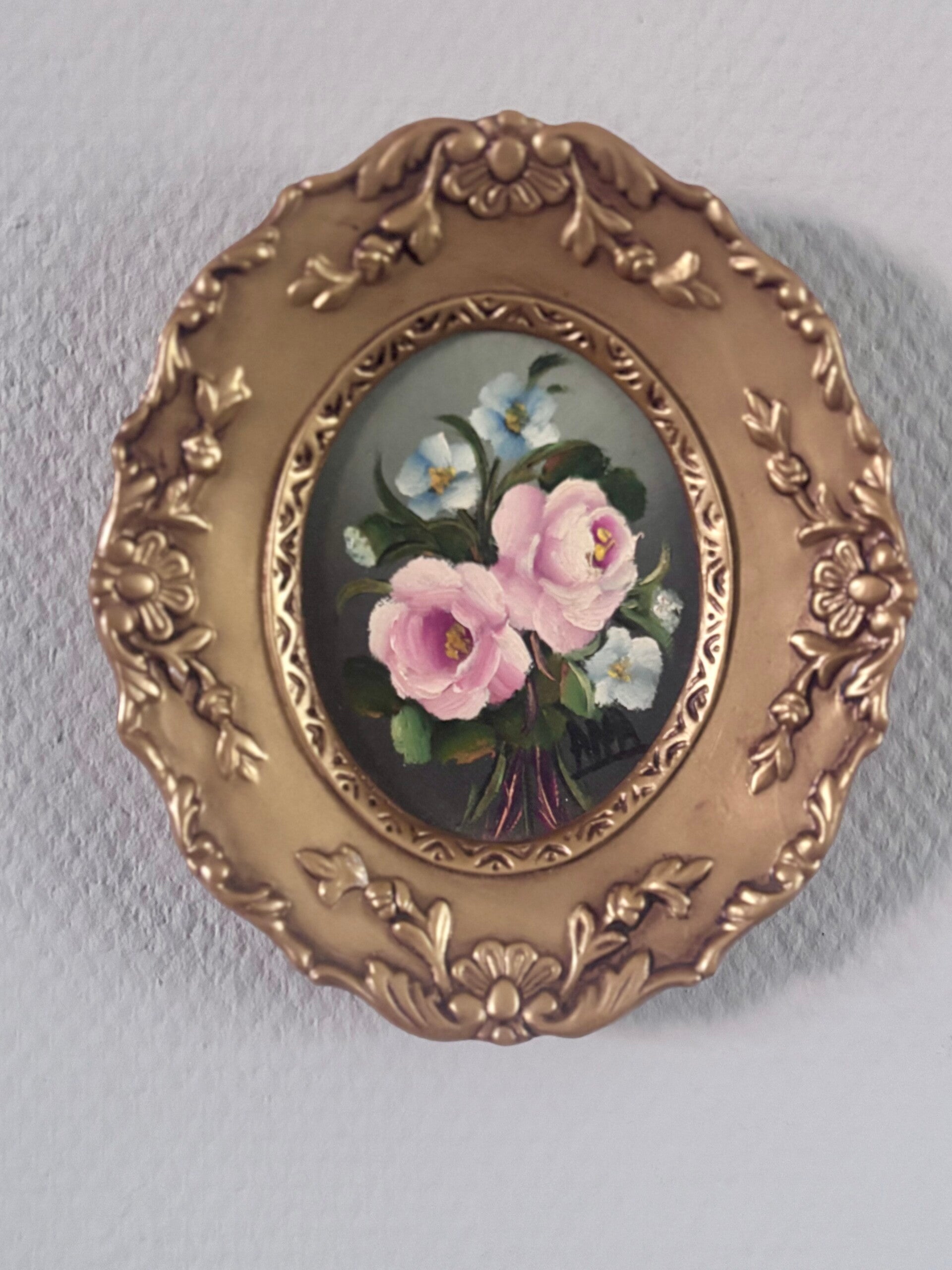 Vintage barok wandornament olieverf