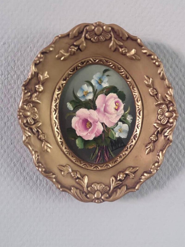 Vintage barok wandornament olieverf