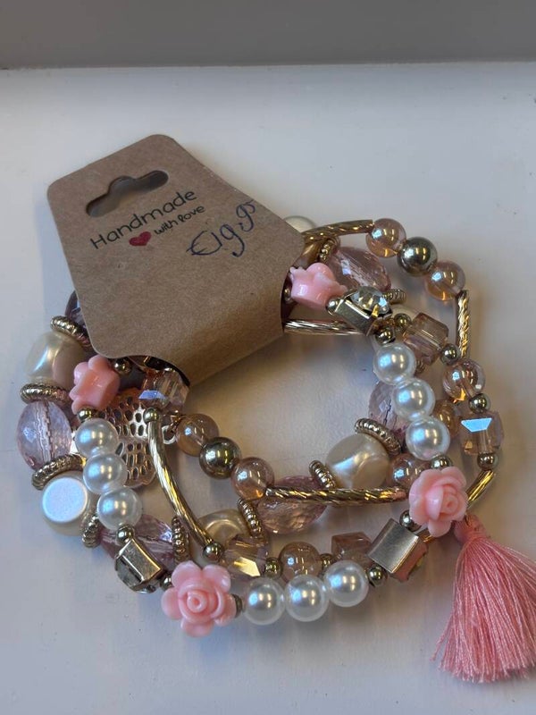 Armbanden set roze