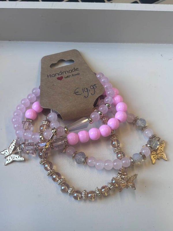 Armbanden set roze