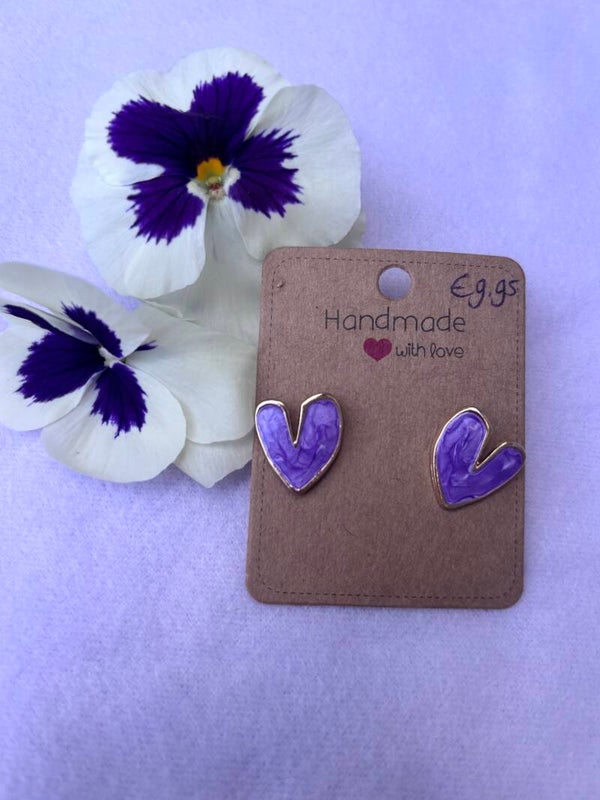 Boho oorbellen paars