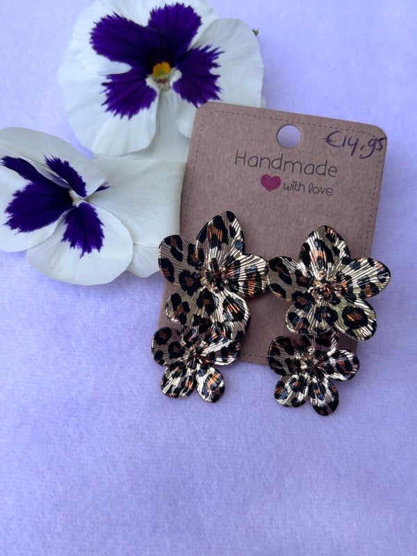 Oorbellen tijger bloem