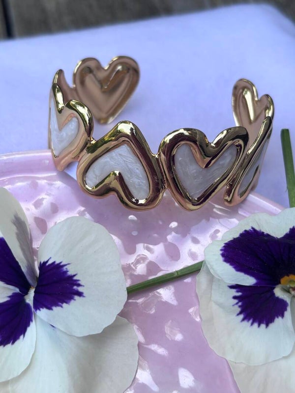 Nieuw armband hart -wit
