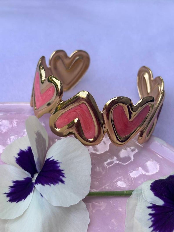 Nieuw armband hart  -zalm