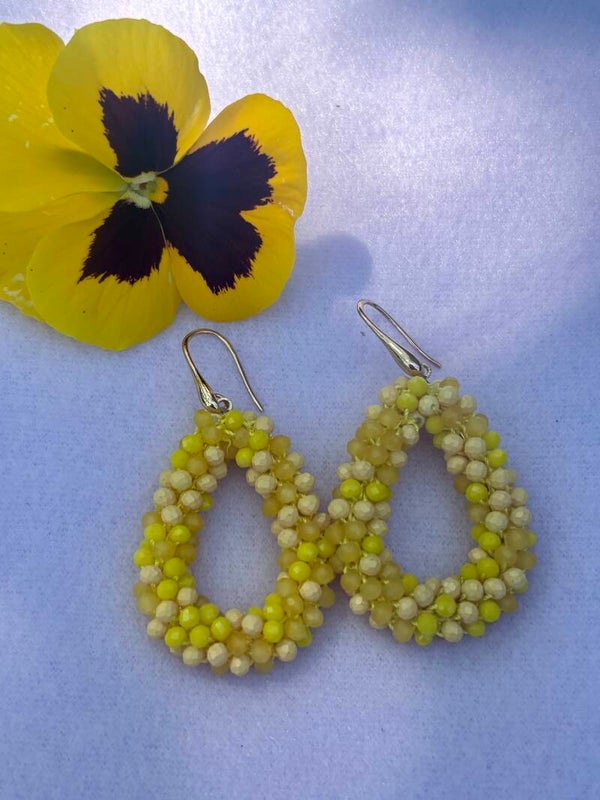 Boho oorbellen -geel