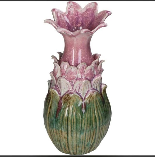 Nieuw barbotine bloemenvaas