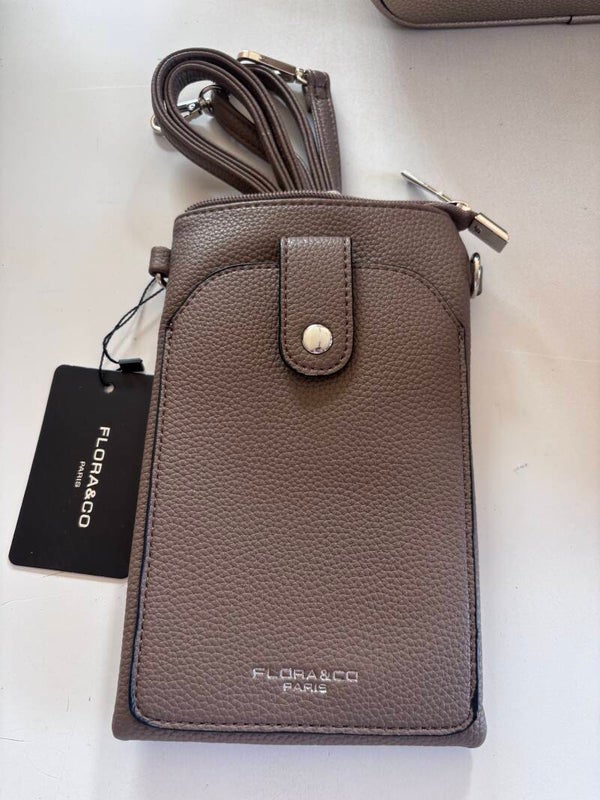 Flora & Co Paris crossbody -donkerbruin