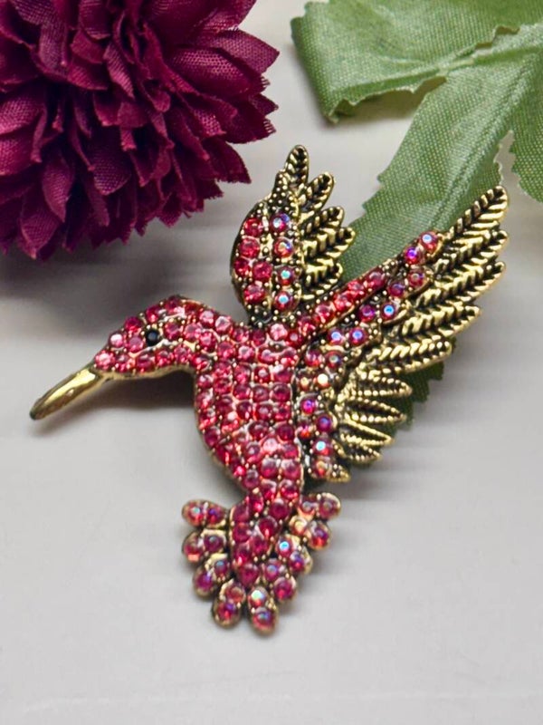 Vintage look broche vogel