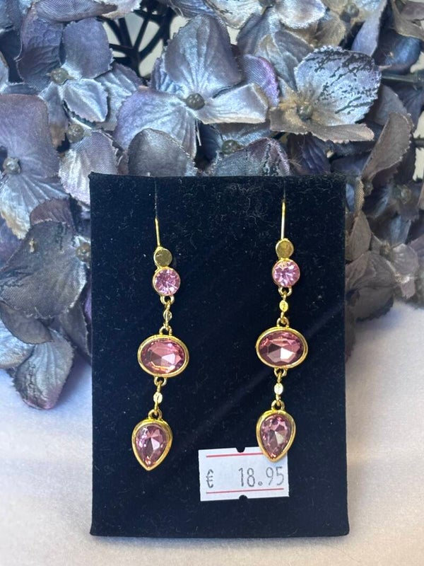 Luxe oorhangers roze