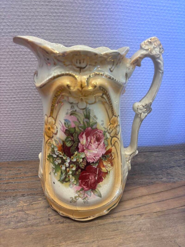 Romantisch brocante kan met rozen maat Medium