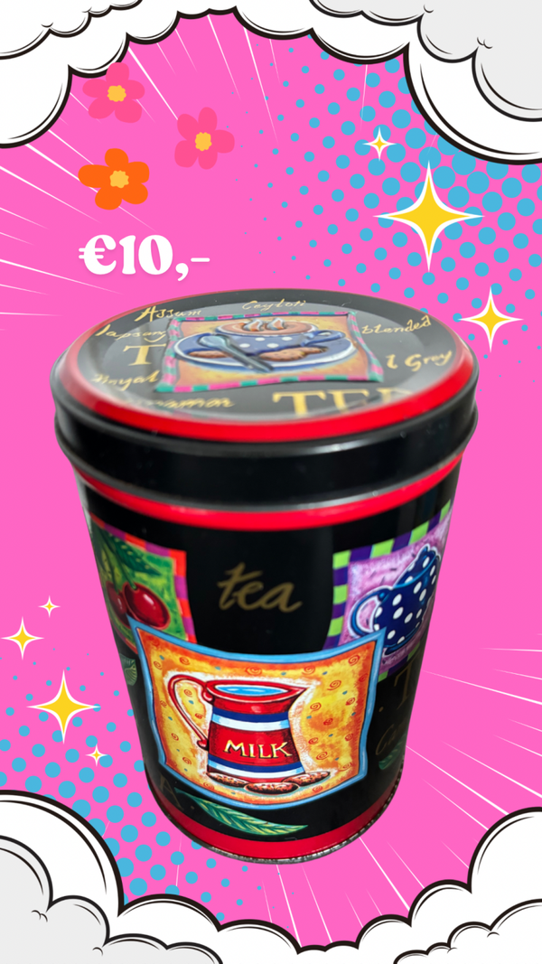 Retro vintage thee blik