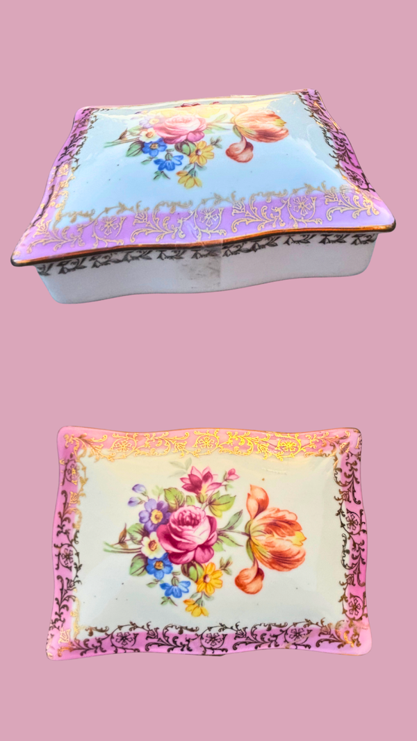 Brocante sieraden doosje