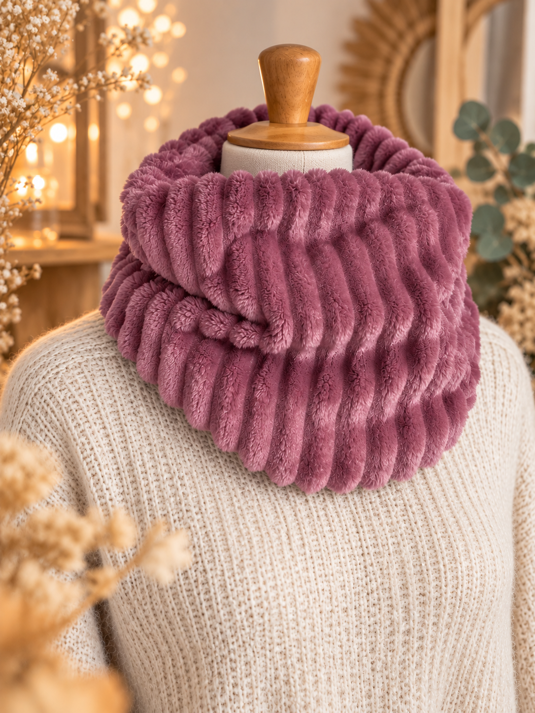 Tour de cou mauve