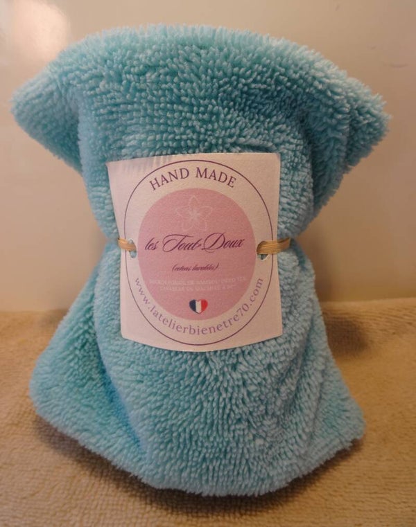 Pack 4 grands Tout-Doux bleu lagon