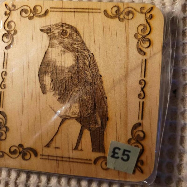 Laser engraved coaster