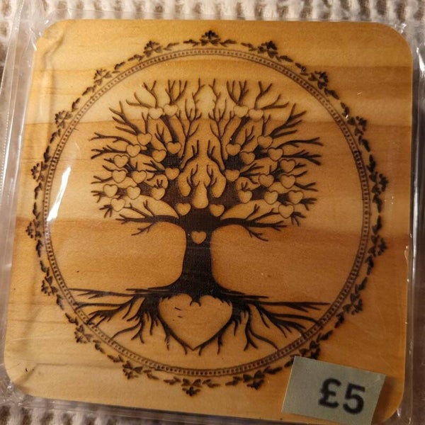 Laser engraved coaster