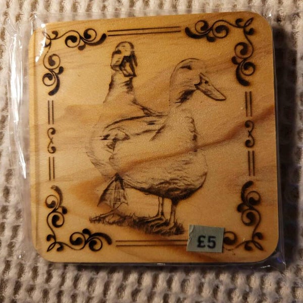 Laser engraved coaster