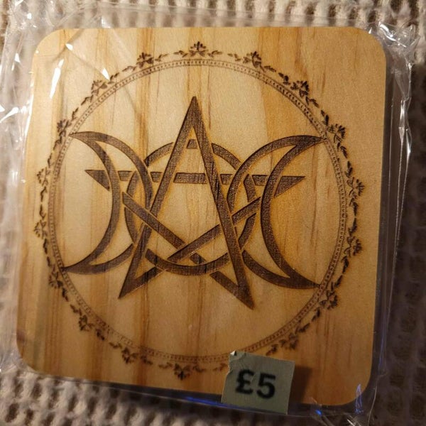 Laser engraved coaster