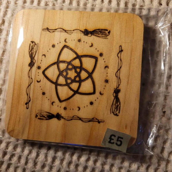 Laser engraved coaster