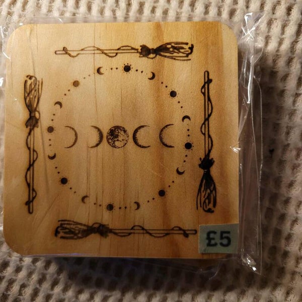 Laser engraved coaster
