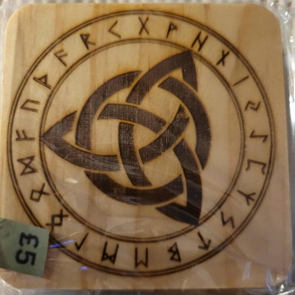 Laser engraved coaster