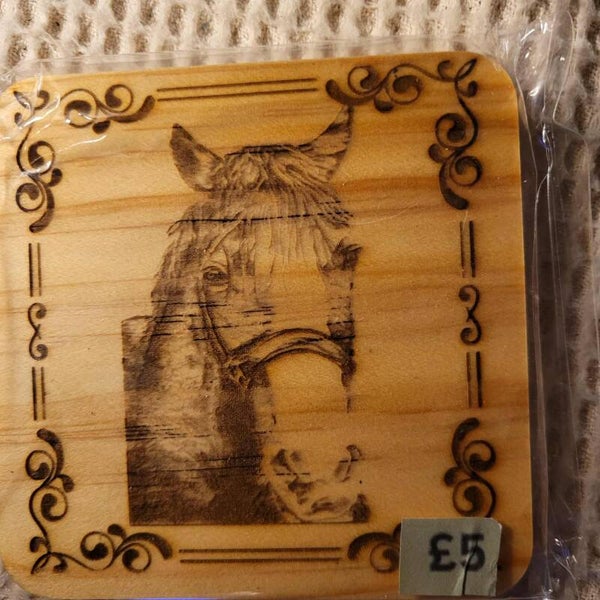 Laser engraved coaster