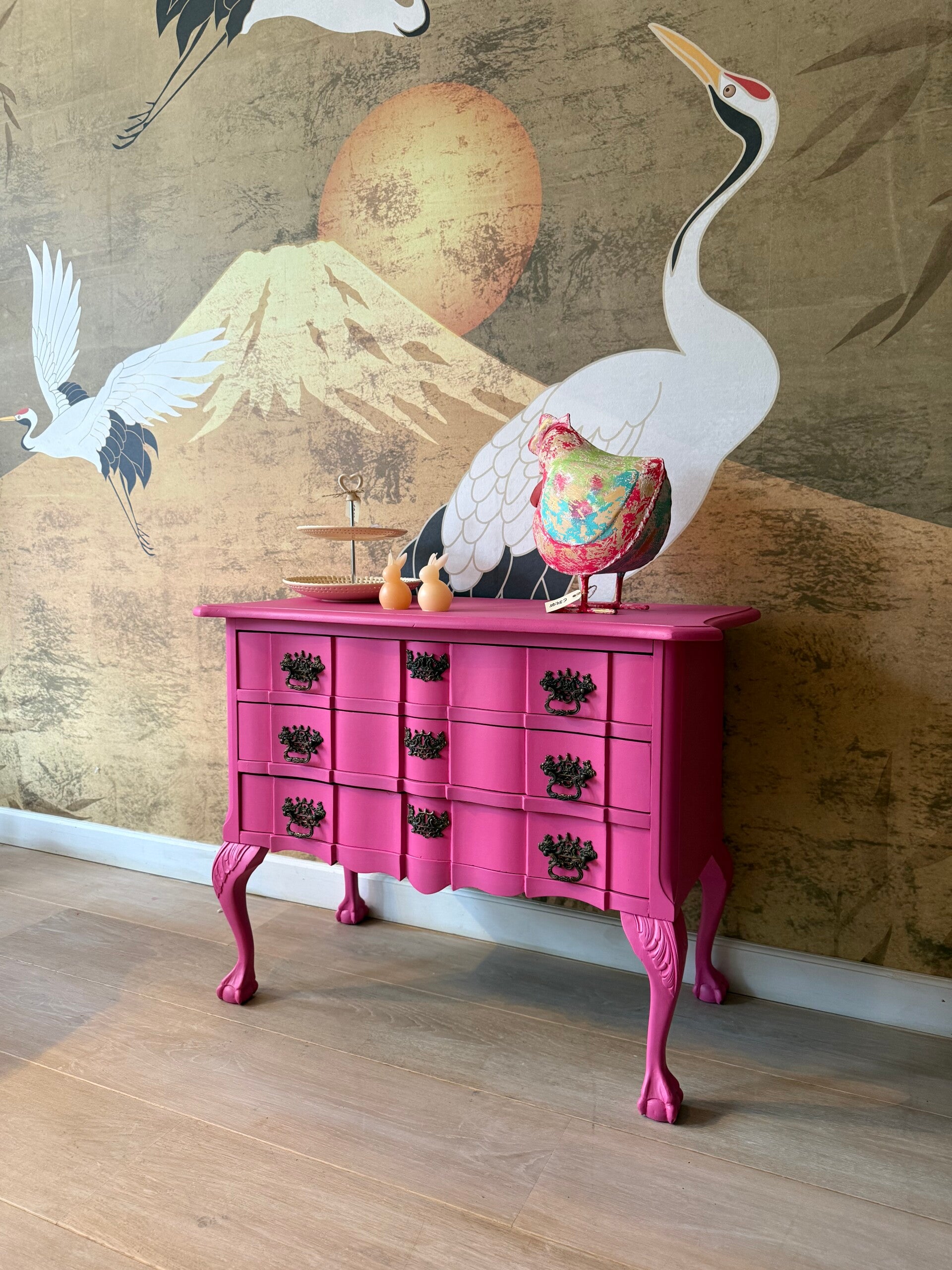 Vintage ladekastje Cureiously Pink