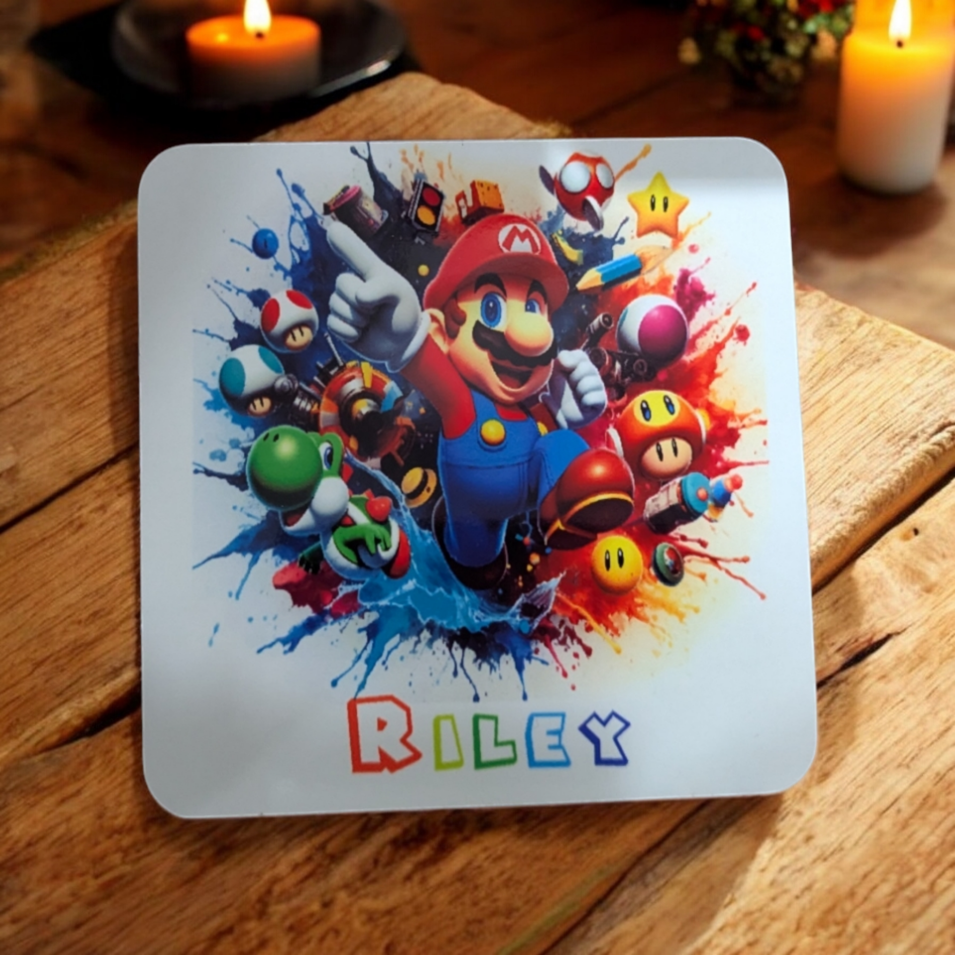 Coaster with cork backing