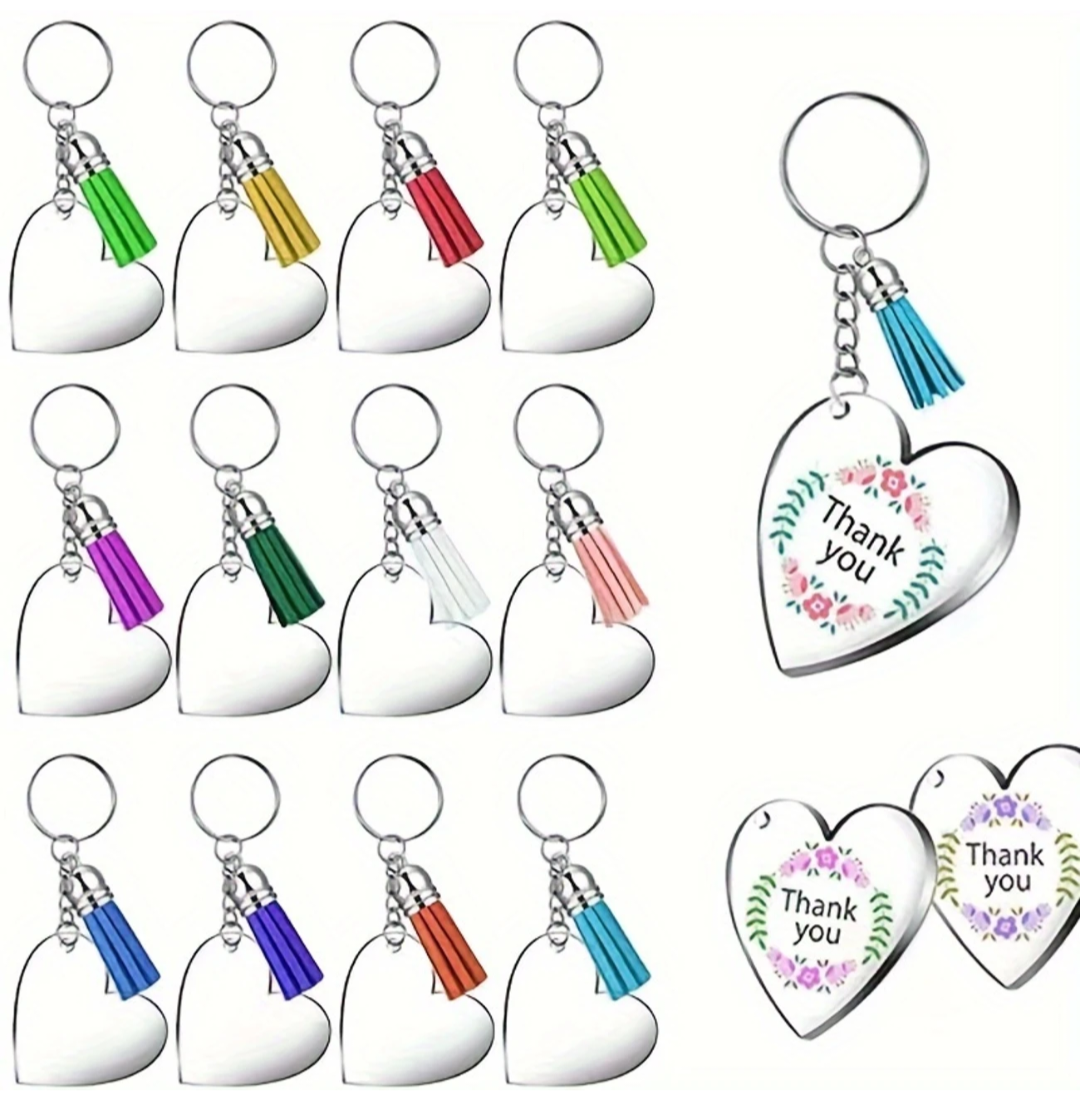 Personalised Heart Keyring