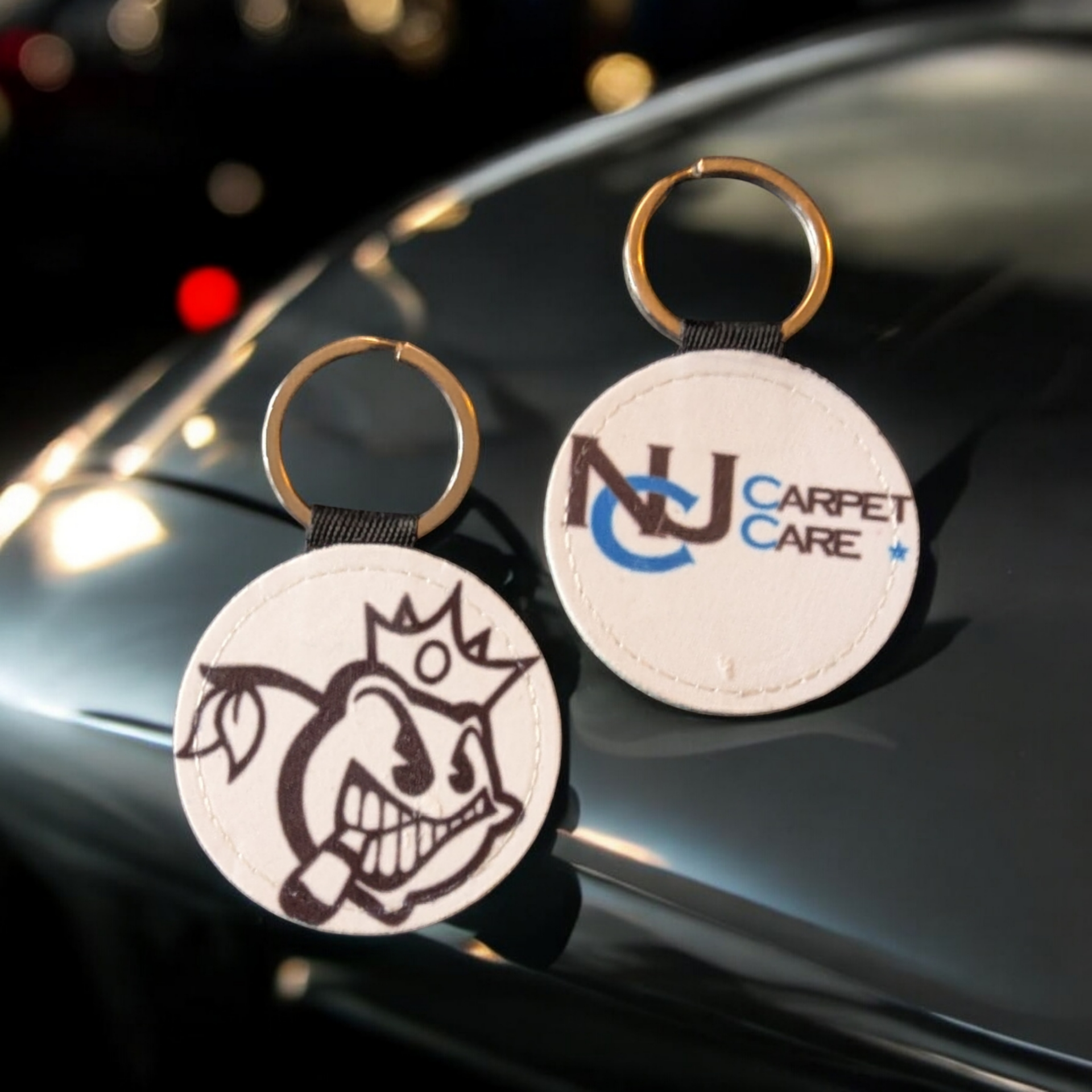 Personalised Faux leather Keyring