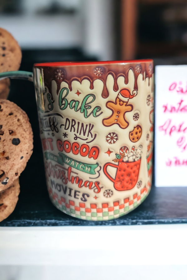 Let's Bake 3d inflated Christmas mug