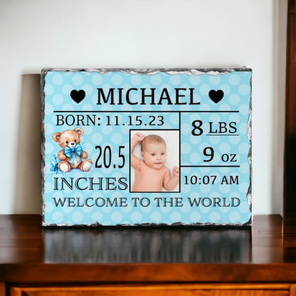 Baby Birth Announcement Slate