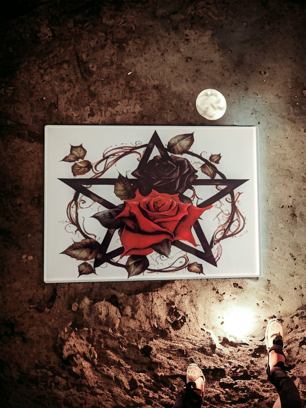 20cm x 28cm Goth Pentagram Chopping Board