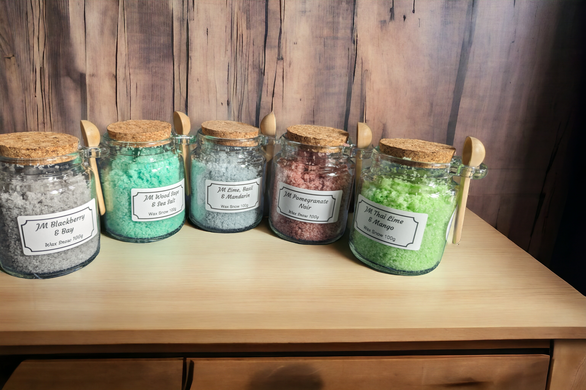 100g LIME, BASIL & MANDARIN WAX SNOW IN A JAR