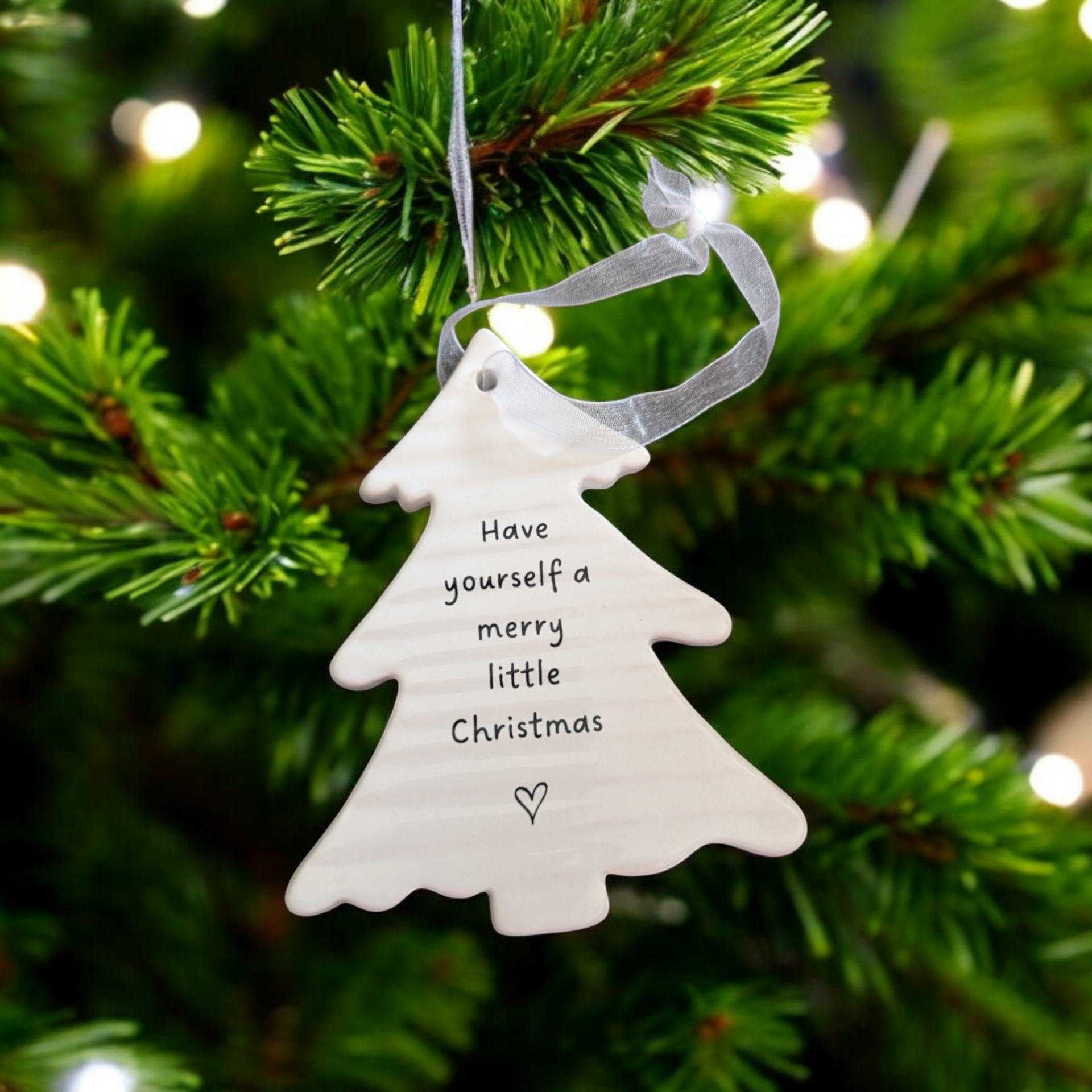 Cute Ceramic Tree Shaped Christmas Plaques