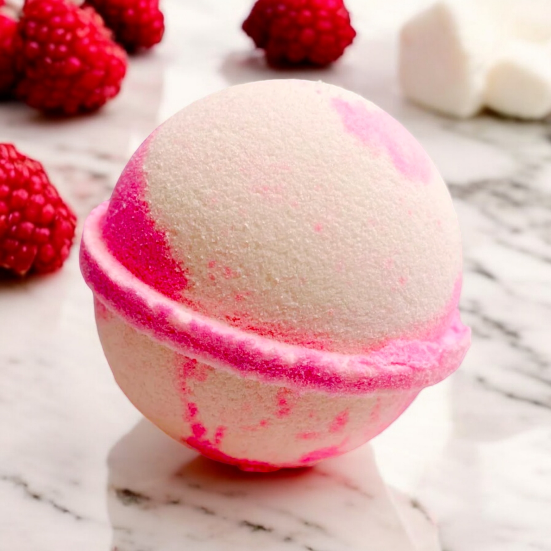 Marshmallow & Raspberry Bath Bombs