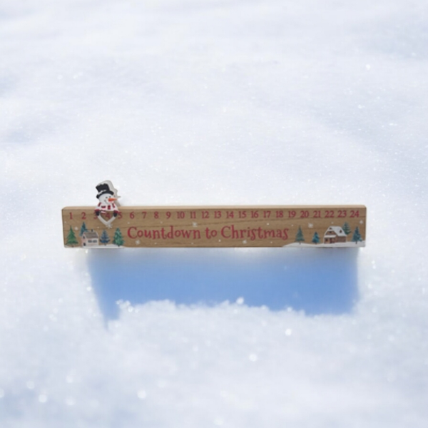 ADVENT COUNTDOWN WITH SNOWMAN, 40CM