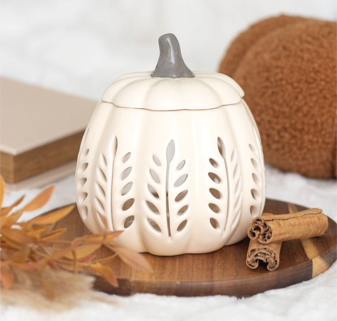 Leaf Cut Out Pumpkin Burner