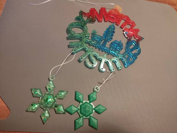 Weihnachtsmandala aus Epoxidharz