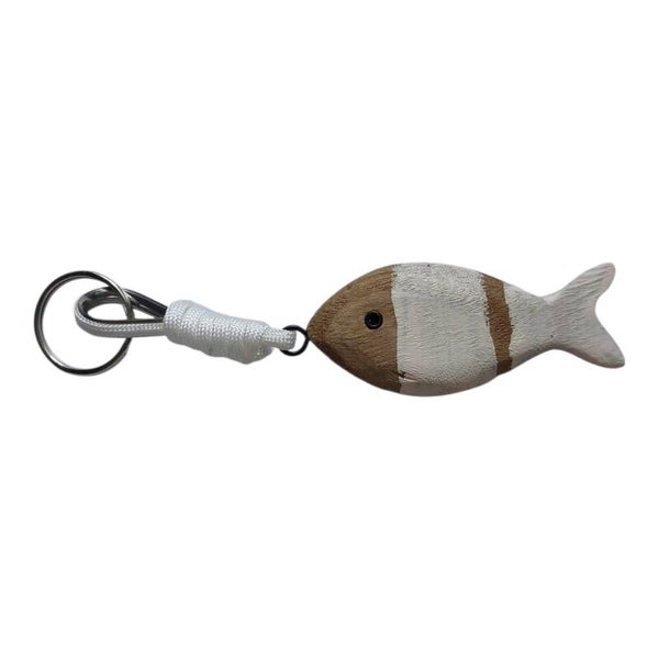 sleutelhanger vis wit