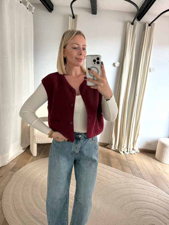 Gilet Kaya Bordeaux