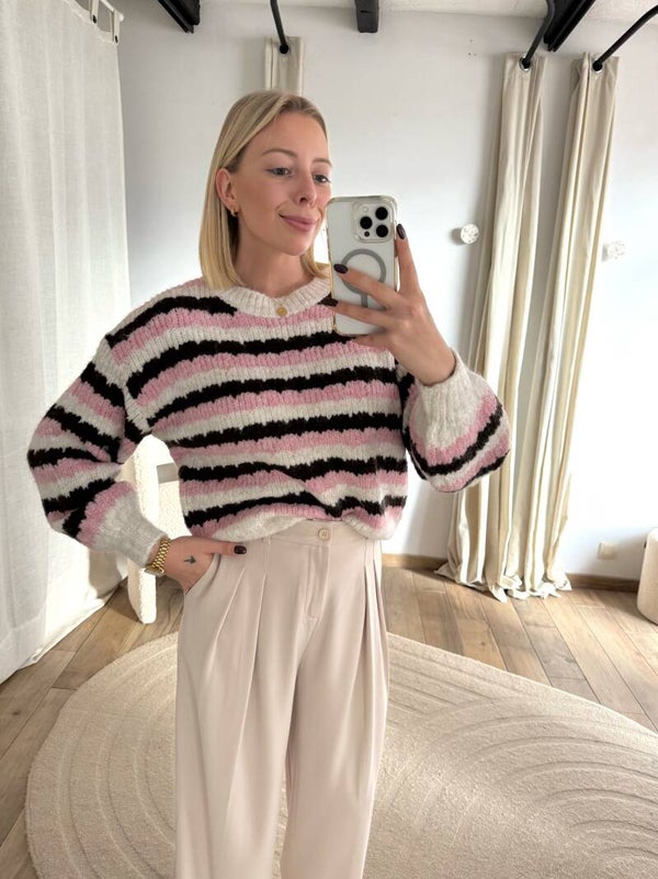 Pull Elsanne Brown/ Pink