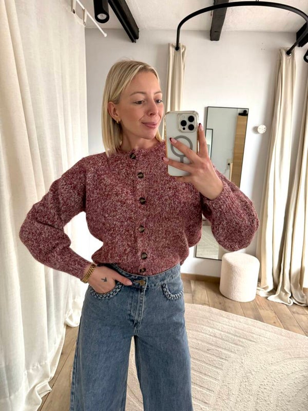 Gilet Cicely Bordeaux