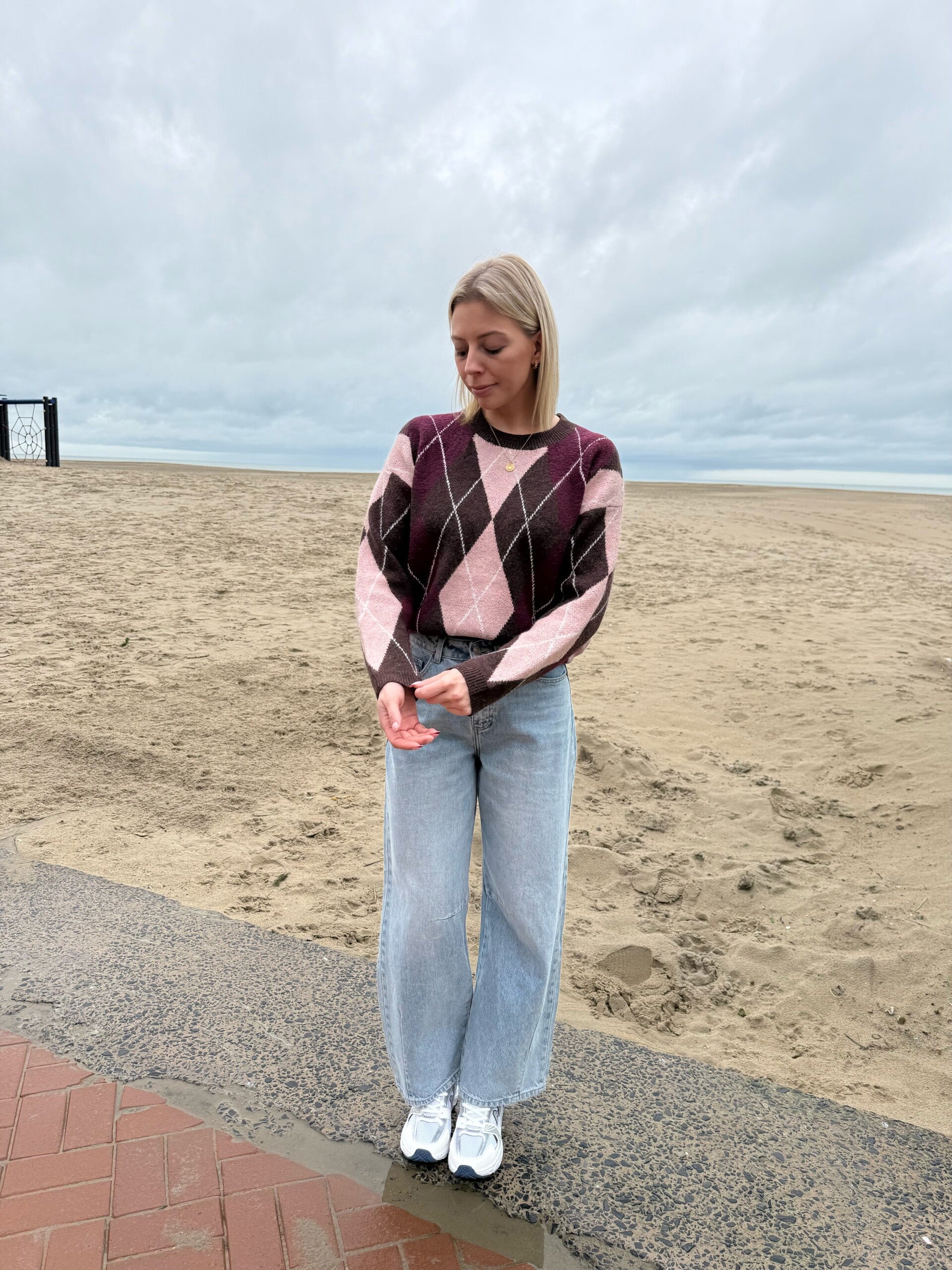 Pull Niqui Choco/ Pink