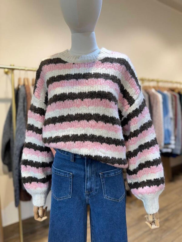 Pull Elsanne Brown/ Pink