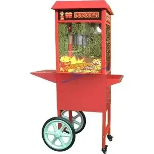 Popcorn apparaat op kar