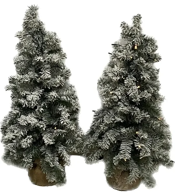 Set kerstboompjes 60 cm.