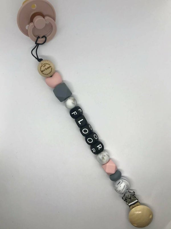 Speenkoord Floor met Bibsspeen Blush